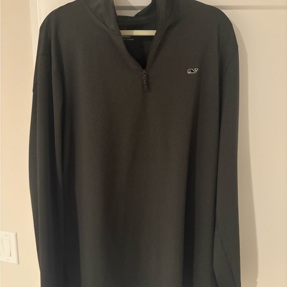 Vineyard Vines Charcoal Quarter-Zip Pullover